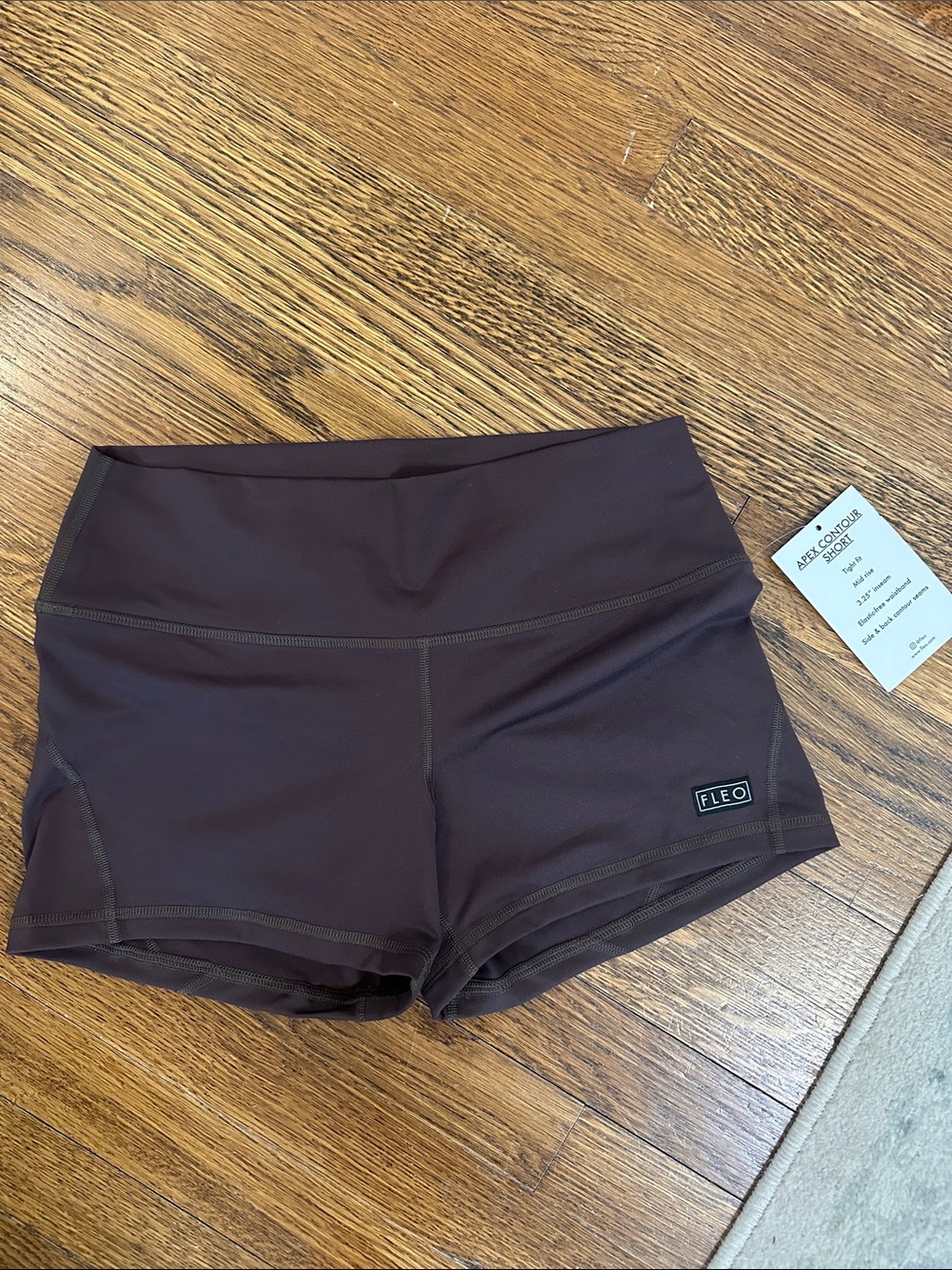 Fleo Women's Chocolate High-Waist Athletic Shorts